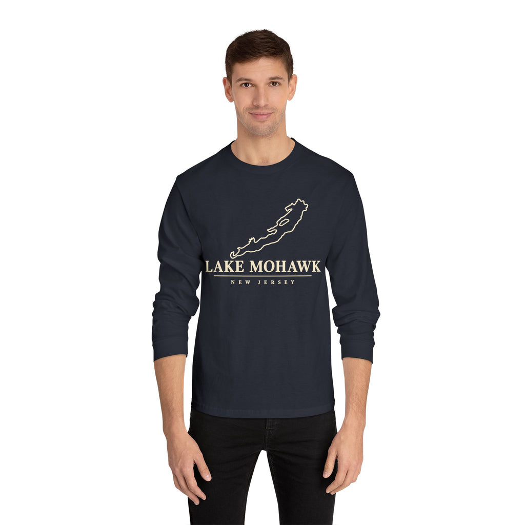 Lake Mohawk Minimal Lake Map Long Sleeve