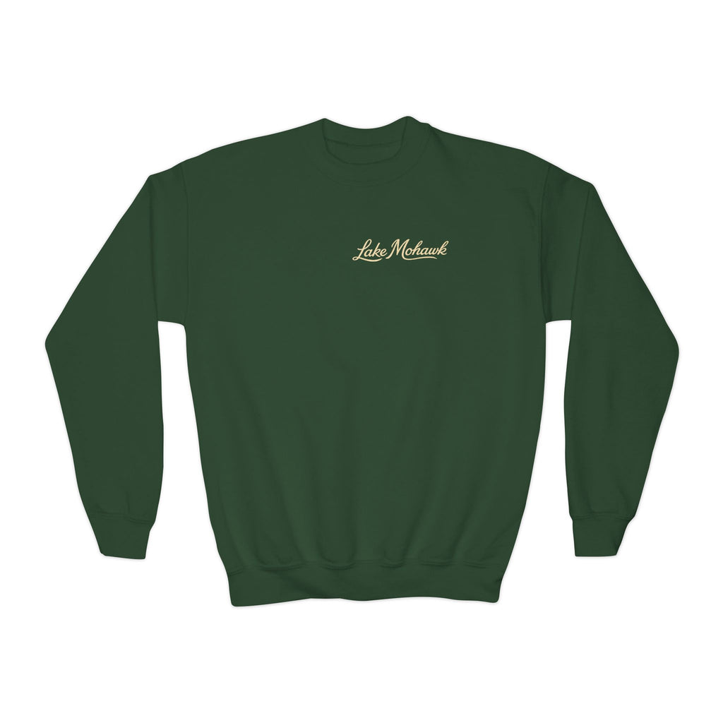 Lake Mohawk Script Youth Crewneck - Shop Lake Mohawk - Forest Green / XS