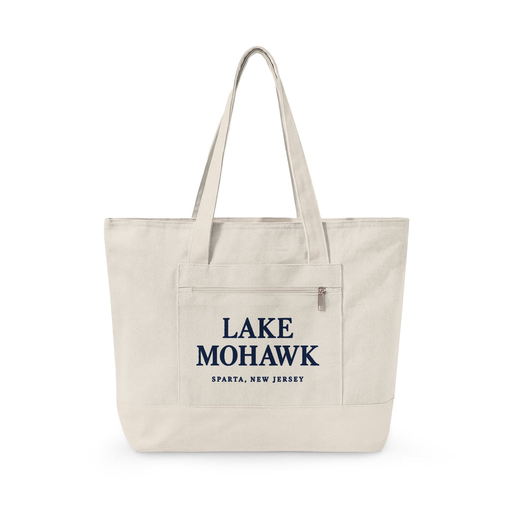 Lake Mohawk Zippered Tote