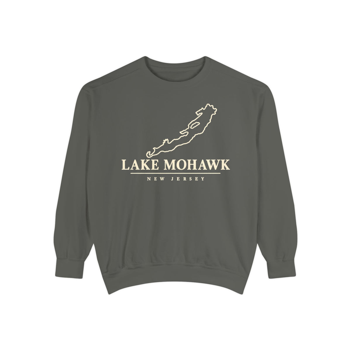 Lake Mohawk Lake Outline Crewneck - Shop Lake Mohawk - Pepper / S