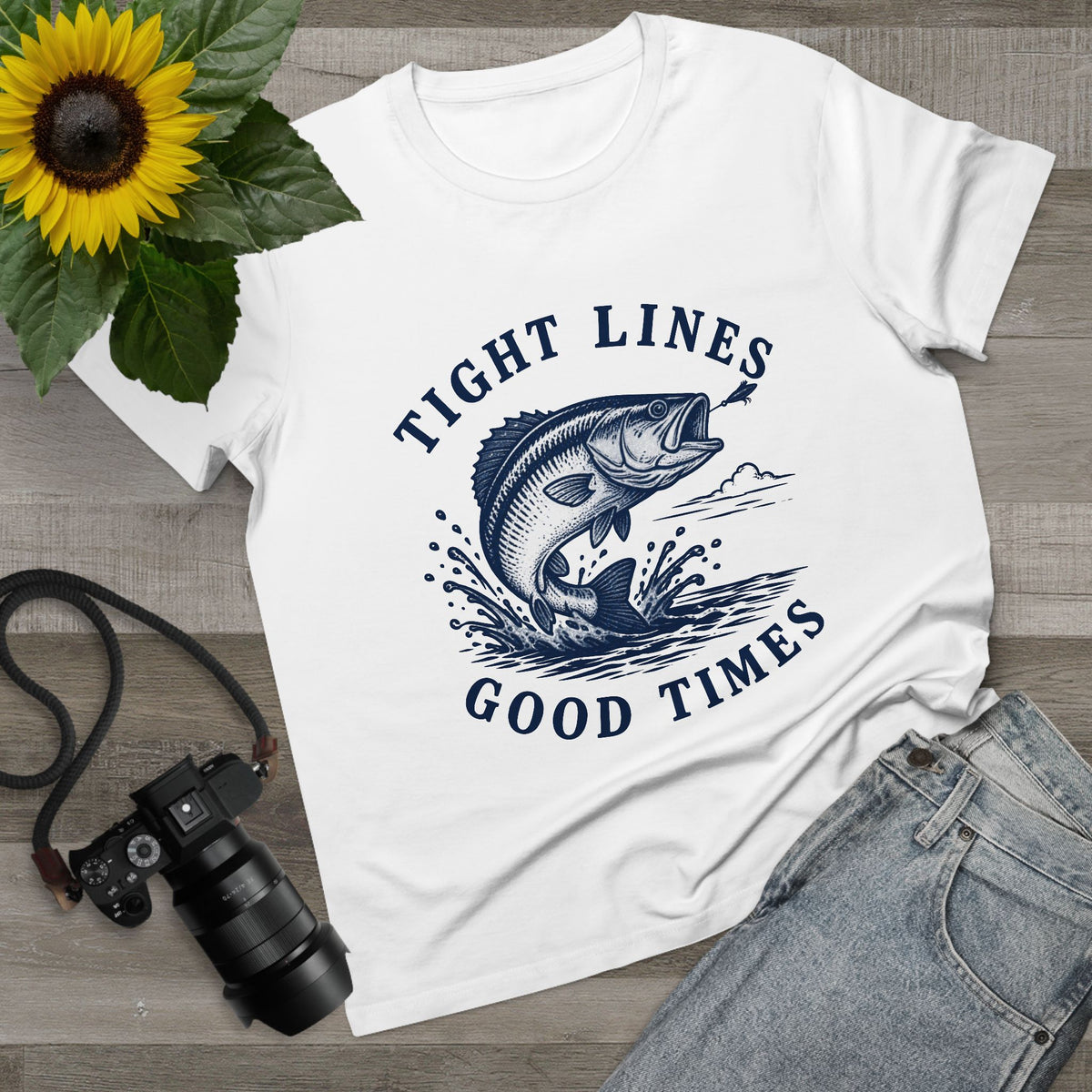 Tight Lines, Good Times Women's T-Shirt - Shop Lake Mohawk