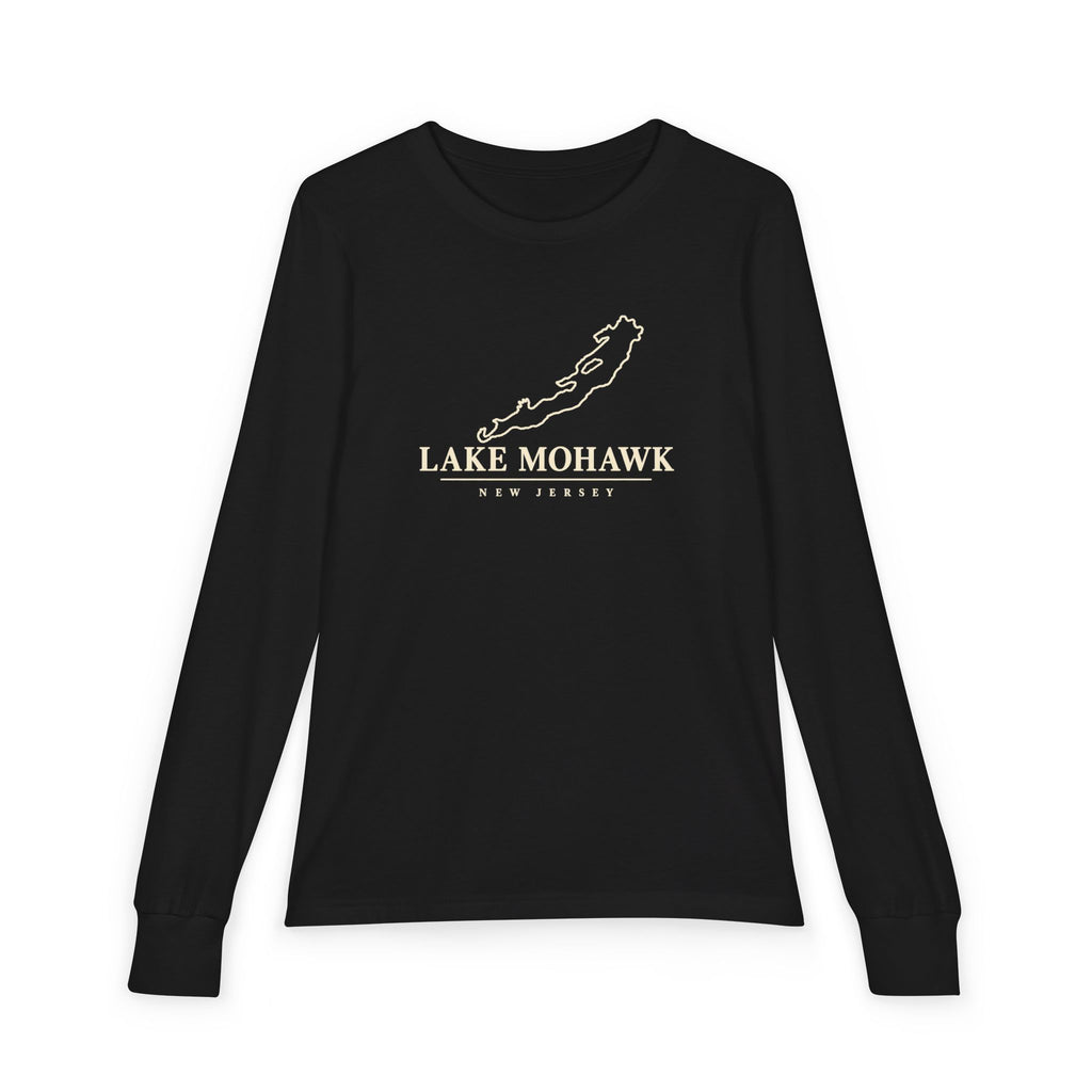 Lake Mohawk Minimal Lake Outline Youth Long Sleeve
