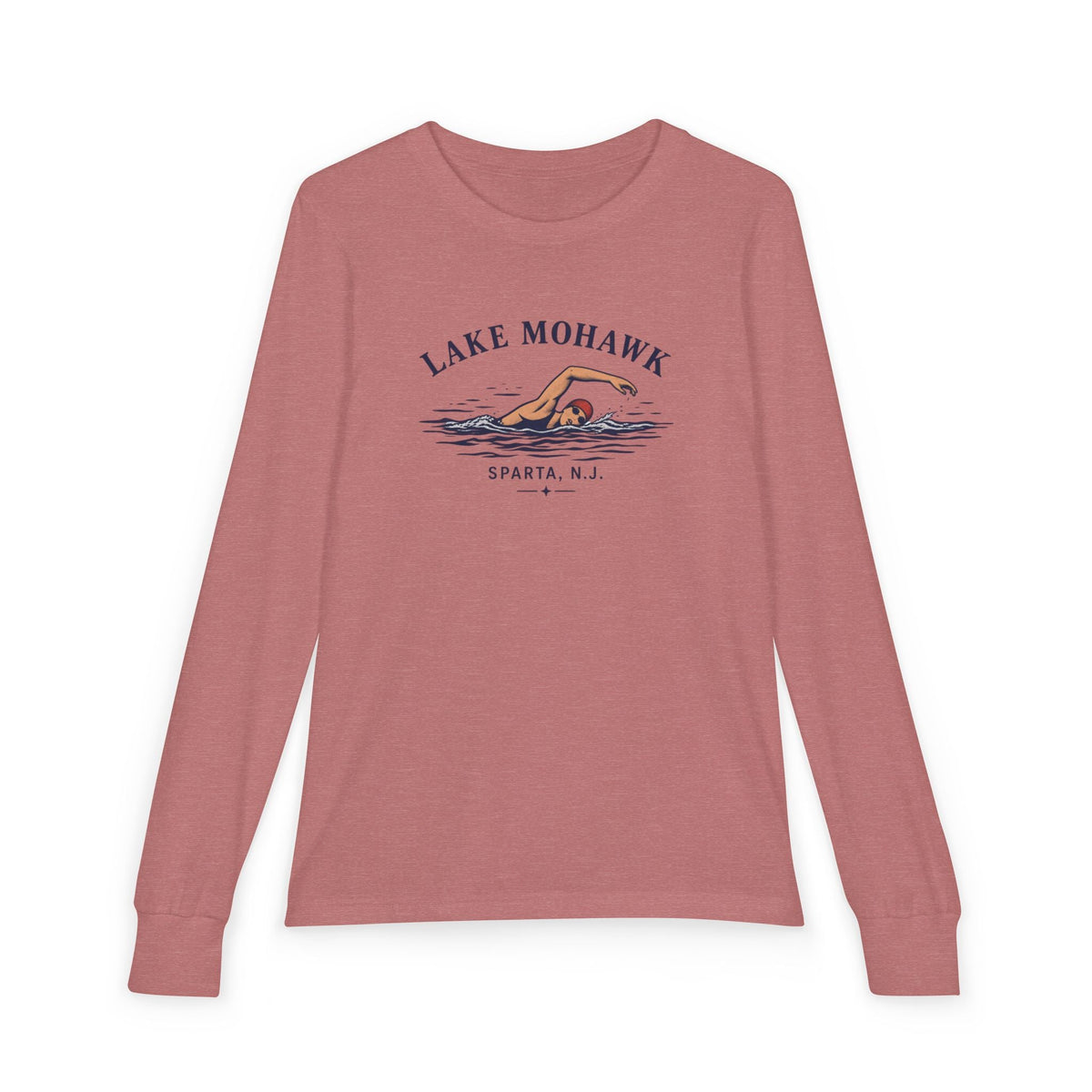 Lake Mohawk Swim Youth Long Sleeve - Shop Lake Mohawk - Heather Mauve / S