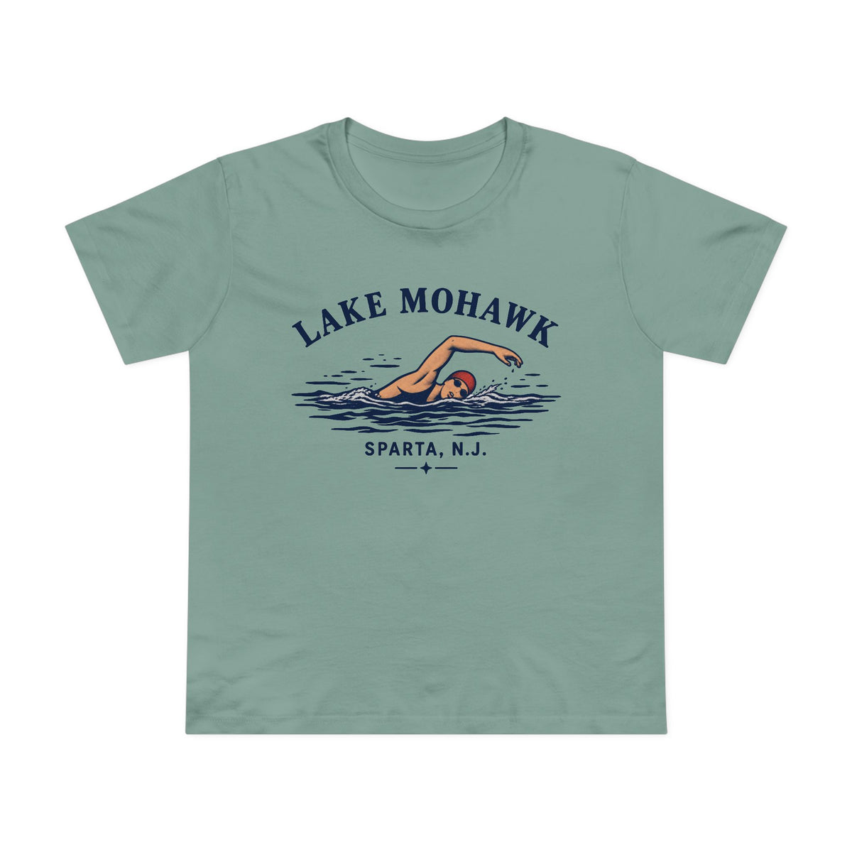 Lake Mohawk Swim Women's T-Shirt - Shop Lake Mohawk - Sage / XS