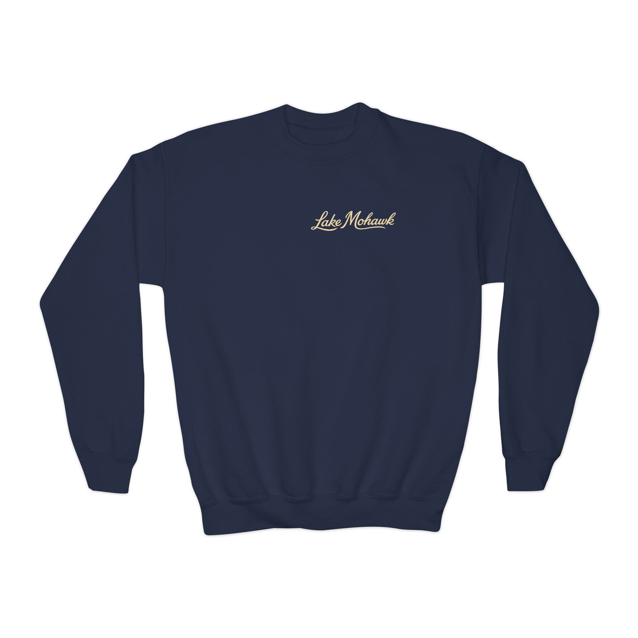 Lake Mohawk Script Youth Crewneck