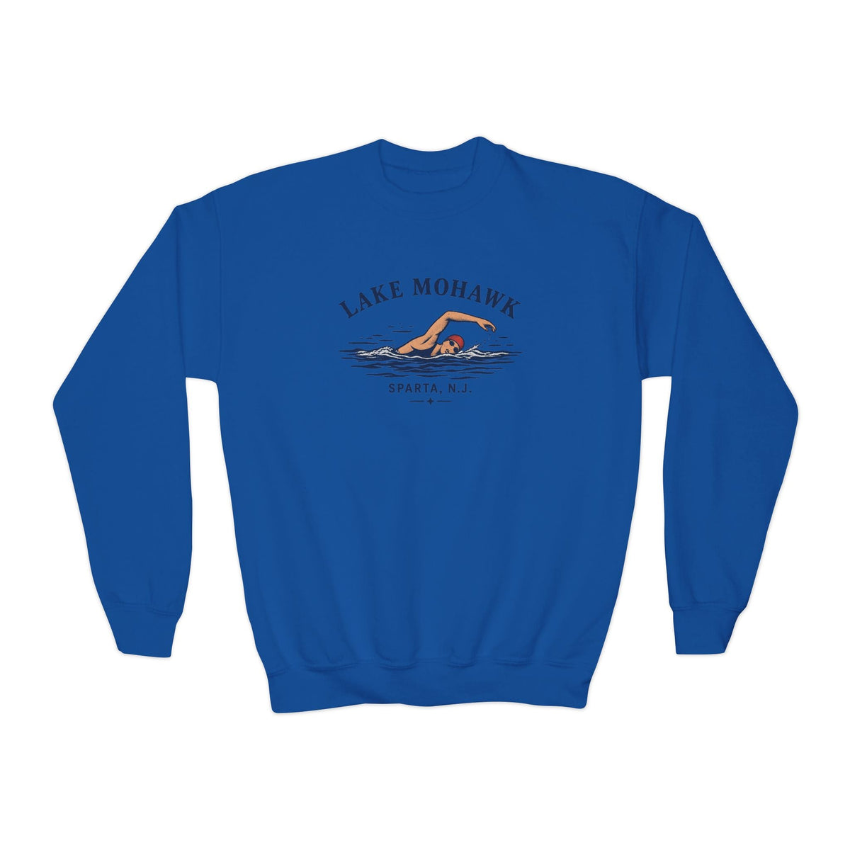 Lake Mohawk Retro Youth Crewneck - Shop Lake Mohawk - Royal / XS