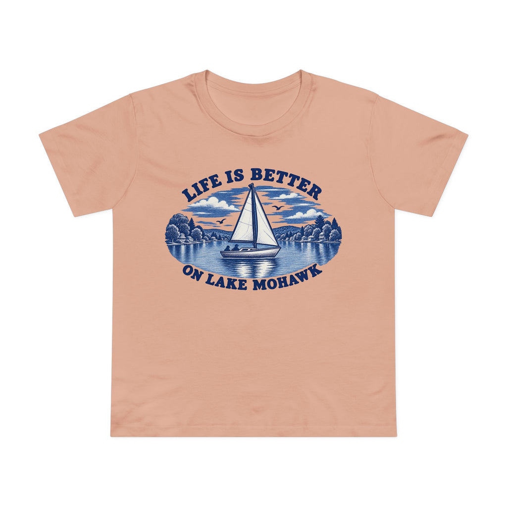 Life Is Better on Lake Mohawk T-Shirt - Shop Lake Mohawk - Pale Pink / XS