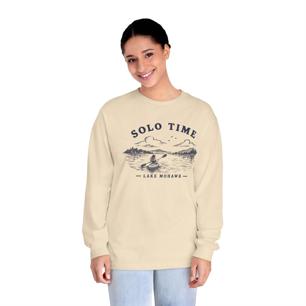 Solo Time Long Sleeve Tee — Lake Mohawk Kayaking Shirt - Shop Lake Mohawk
