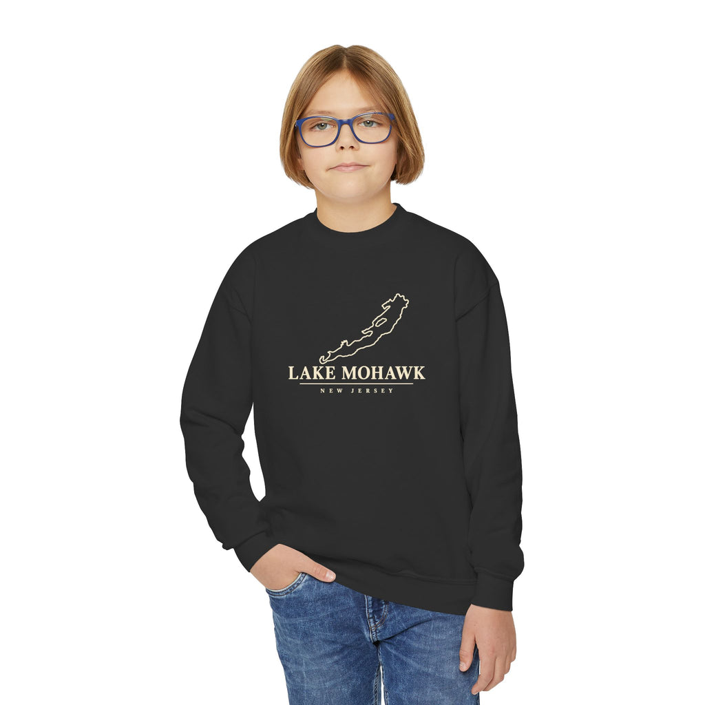 Lake Mohawk Map Youth Crewneck - Shop Lake Mohawk