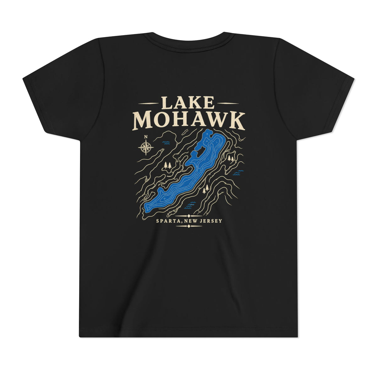 Lake Mohawk Lake Map Youth T-Shirt - Shop Lake Mohawk